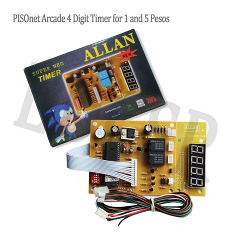 Brand new Allan PISOnet Arcade 4 Digit Timer for 1 peso and 5 .